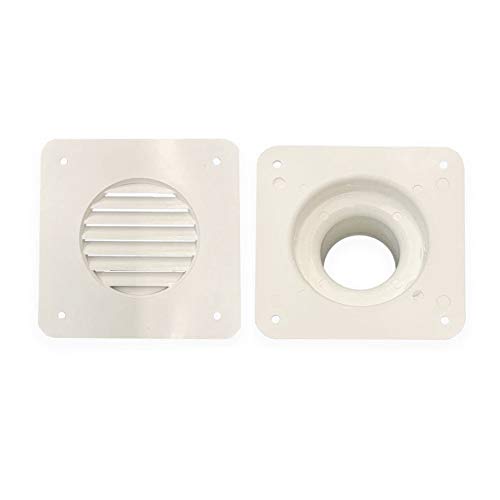 White Louver Cover and Cone Plate Battery Box Vent System O546