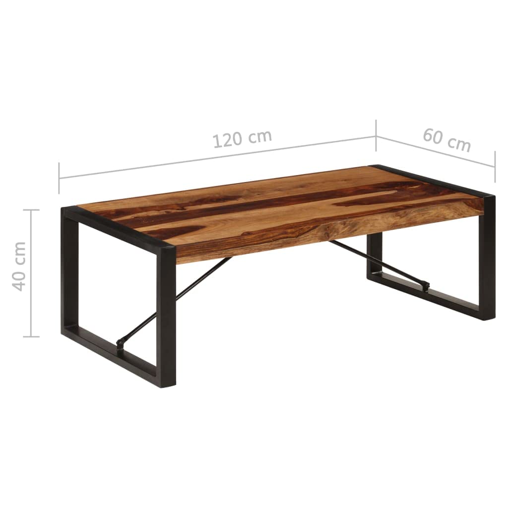 Brown Solid Sheesham Wood Coffee Table S50251