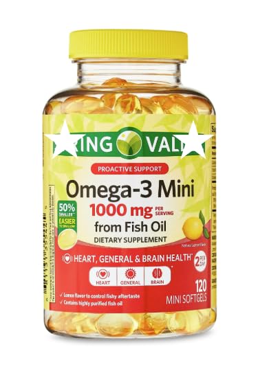 Fish Oil 1000 mg 120 Count Omega-3 Softgels T68412