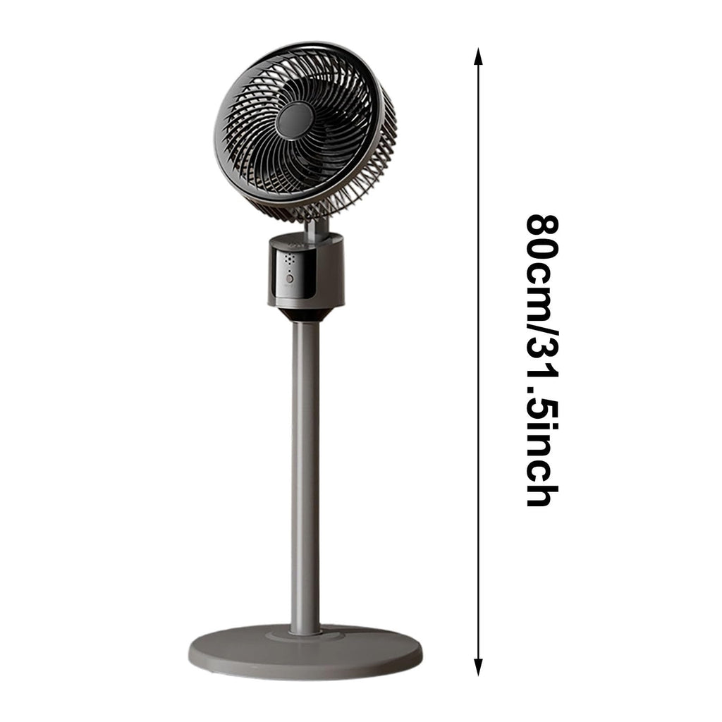 Standing Fan with Remote, 90° Oscillating, 3 Speeds, Adjustable Height, Gray Q243