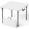 Folding Table, 36 Inch Square Foldable Card Table with Carrying Handle Y195