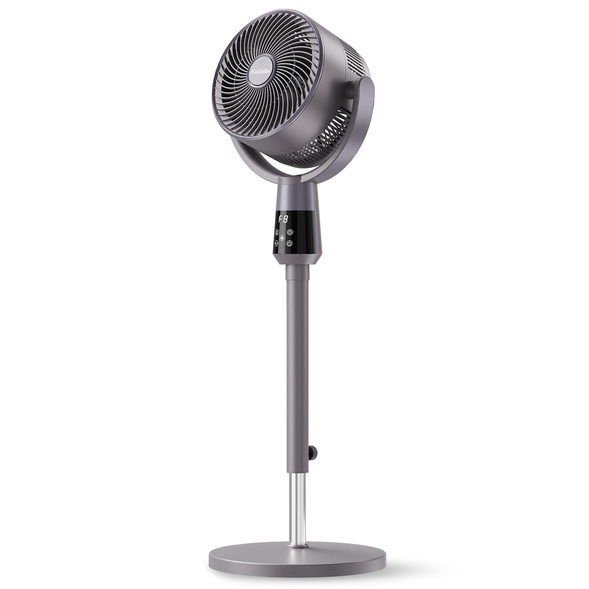 Oscillating Pedestal Fan, 25dB Standing Fan with 8 Speeds, 12H Timer, 36-45'' Adjustable Height, Remote Control Y823449