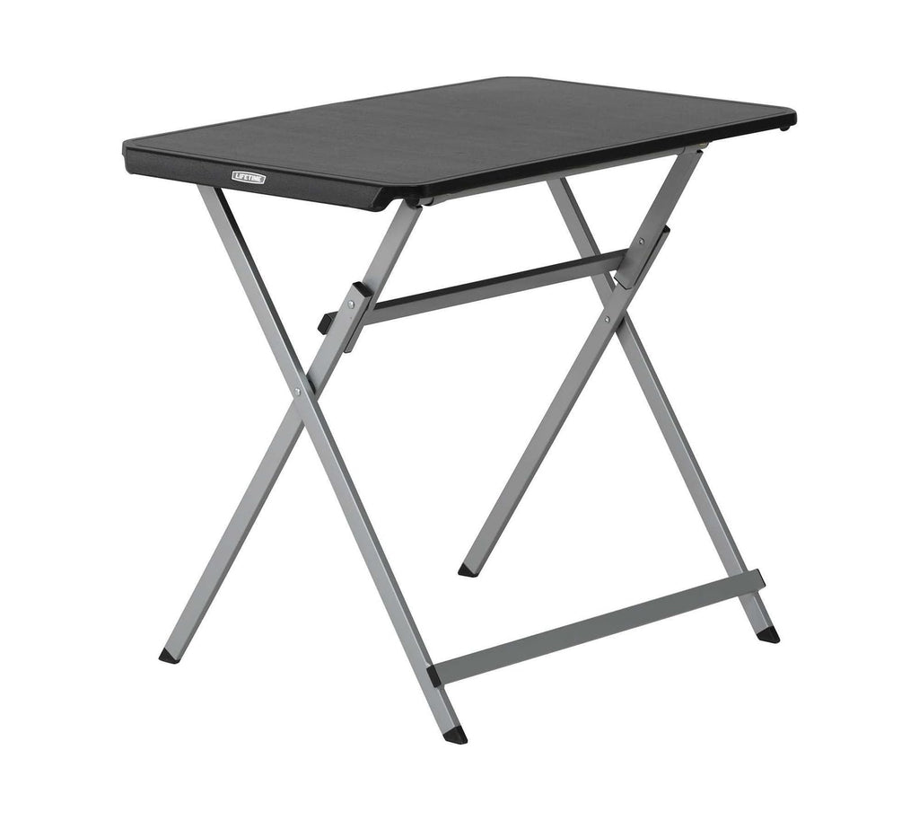Small Folding Table, Portable Plastic Black 30 Inch N18127