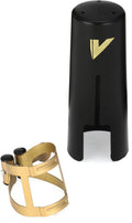Alto Saxophone Ligature and Plastic Cap Aged Gold Finish Q21357