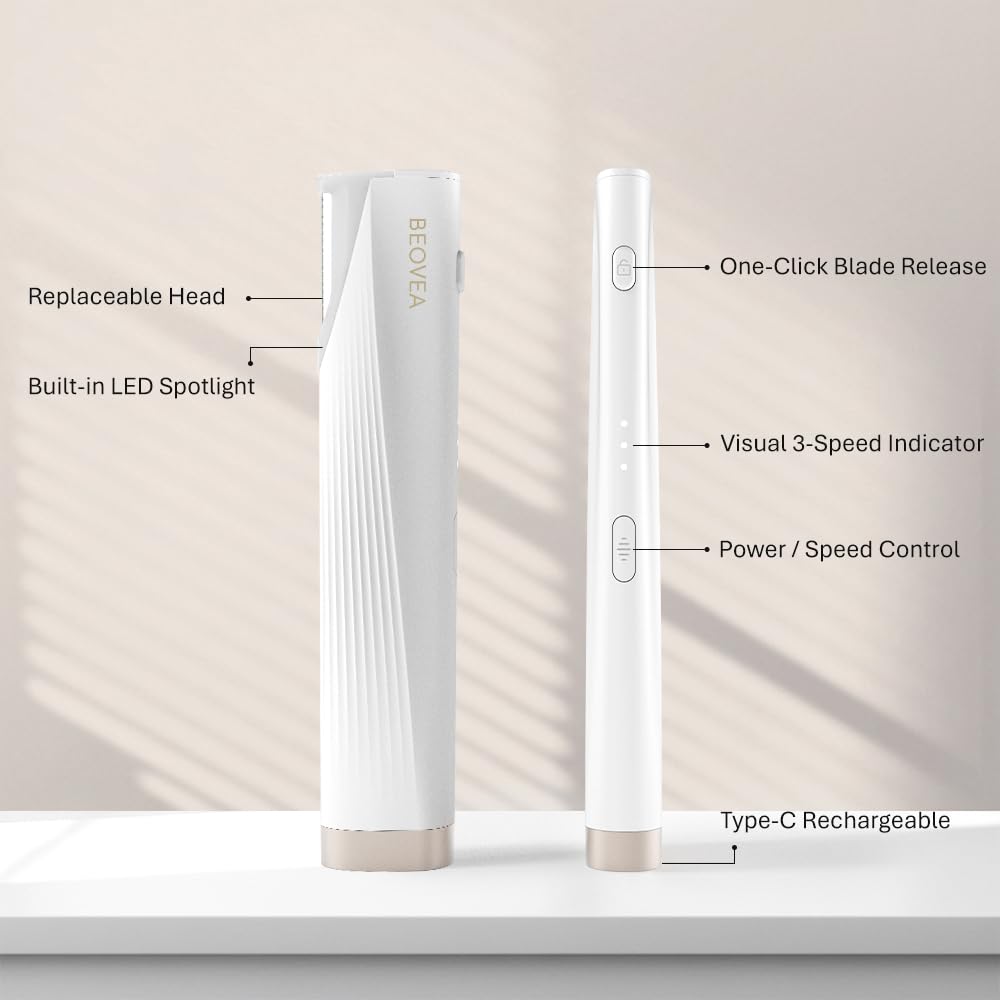 Rechargeable Dermaplaning Tool with LED Light D86611