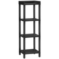 Black 4-Tier Wooden Bookcase Q4794