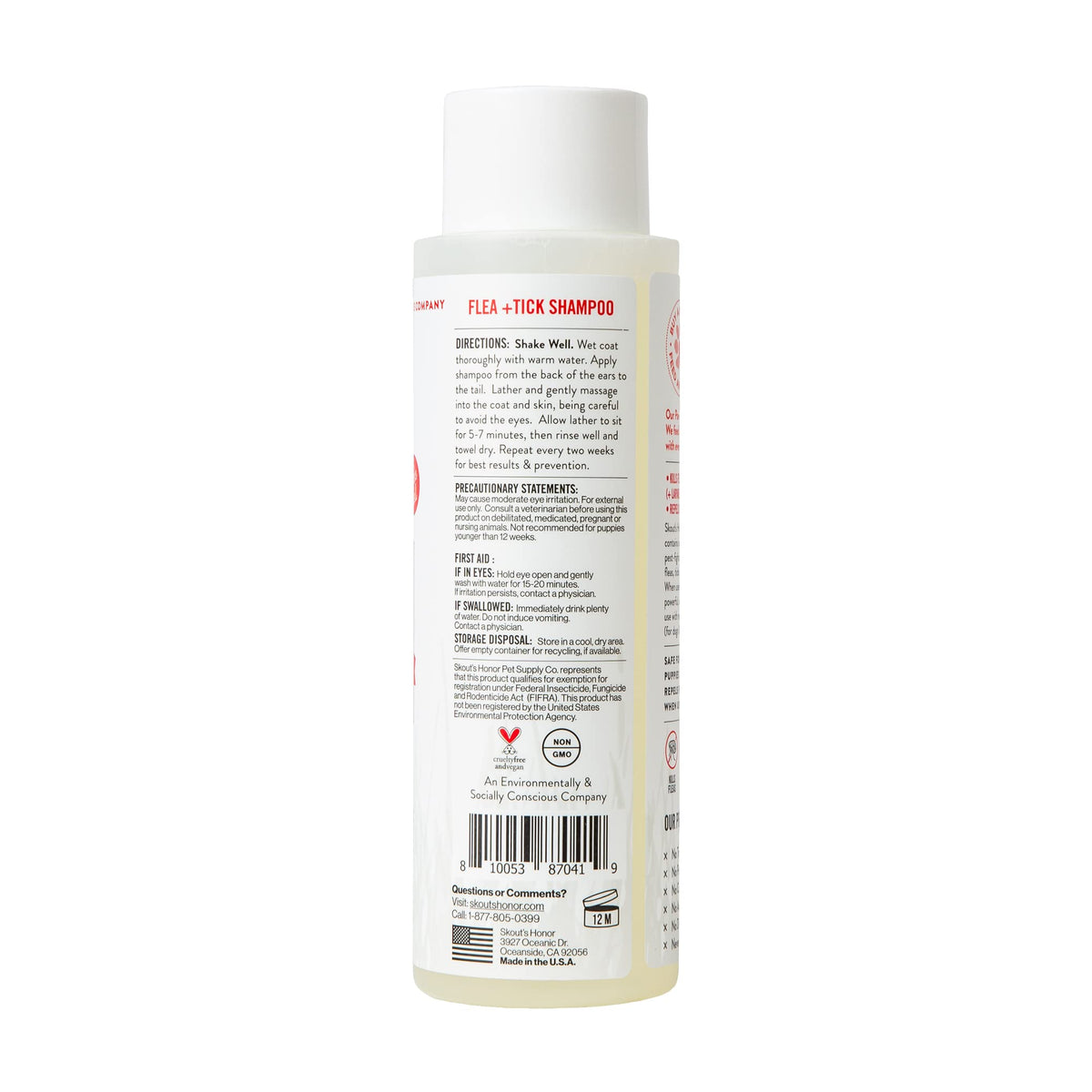 Natural Flea and Tick Dog Shampoo 16 oz H691