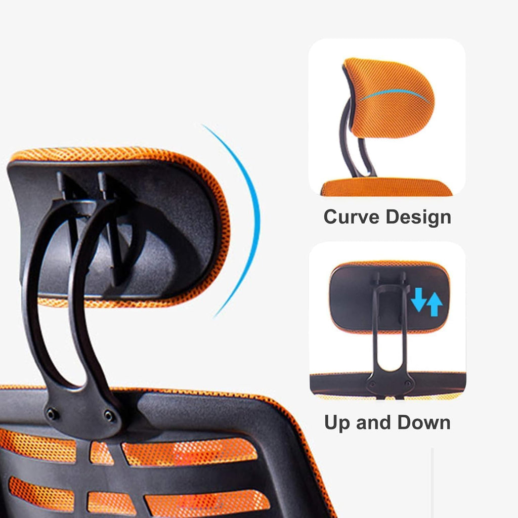 Ergonomic High Back Office Chair with Lumbar Support Orange Z600205