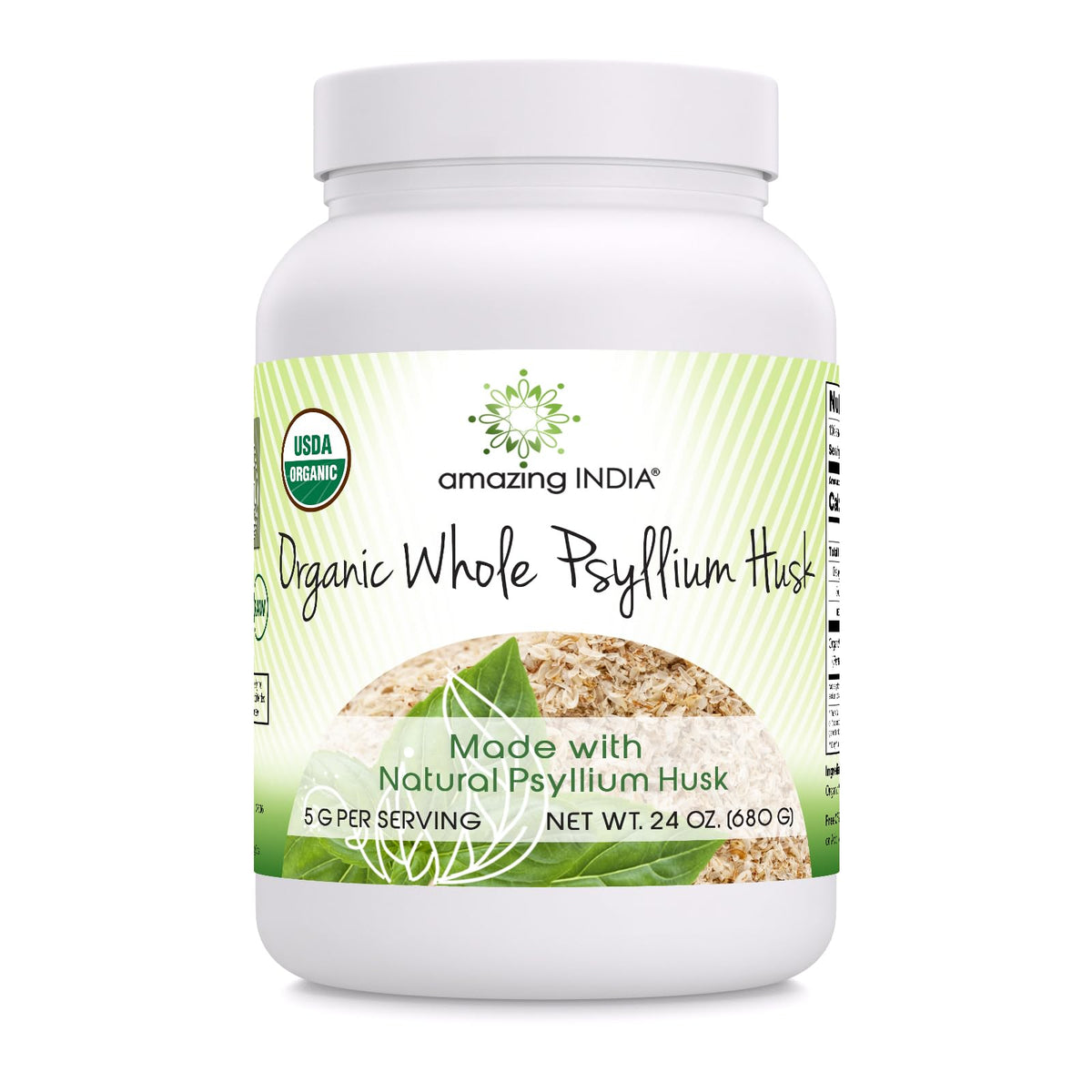 Organic Whole Psyllium Husk Powder 24 Oz M3997