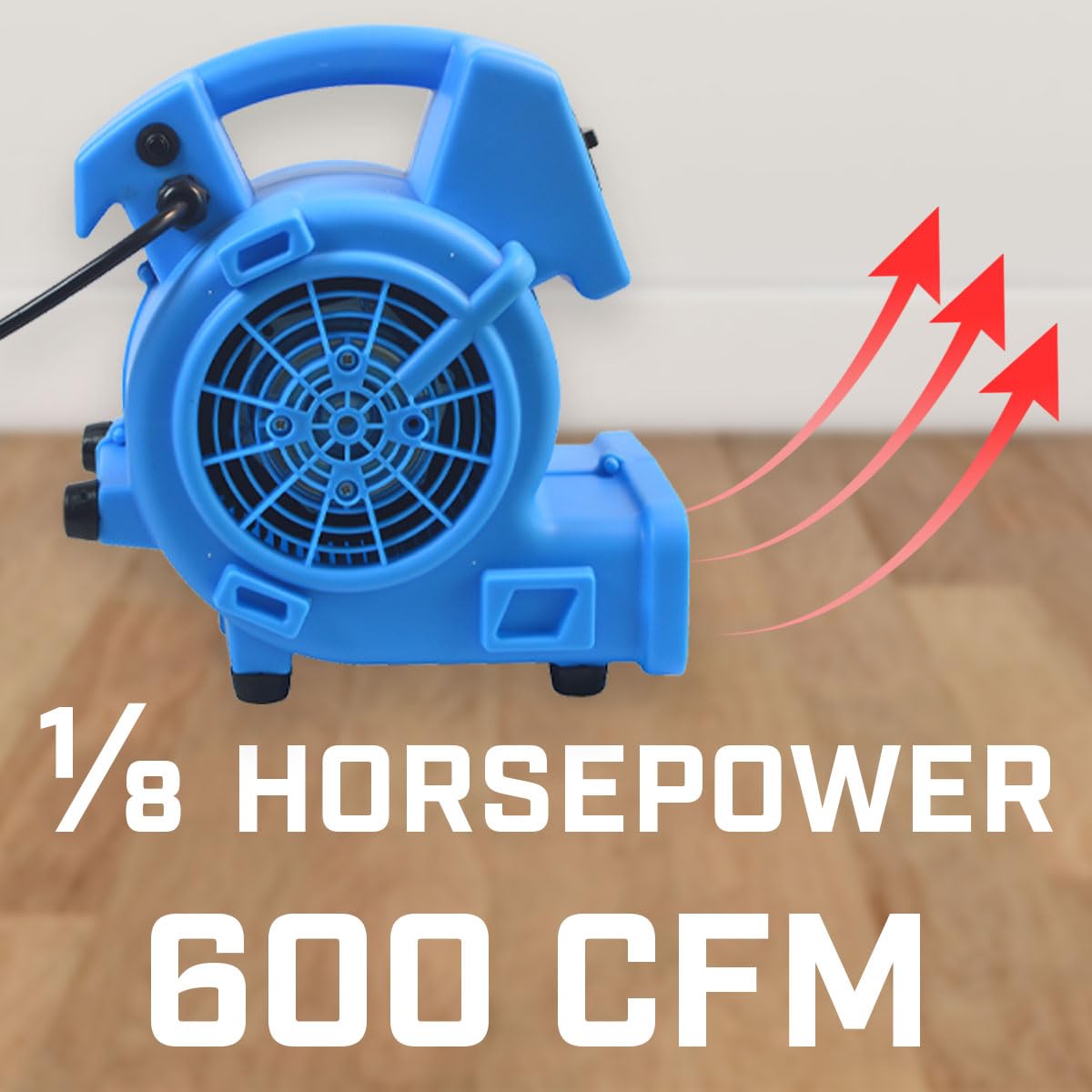 1/8 HP 600 CFM Air Mover Carpet Dryer Floor Fan I346
