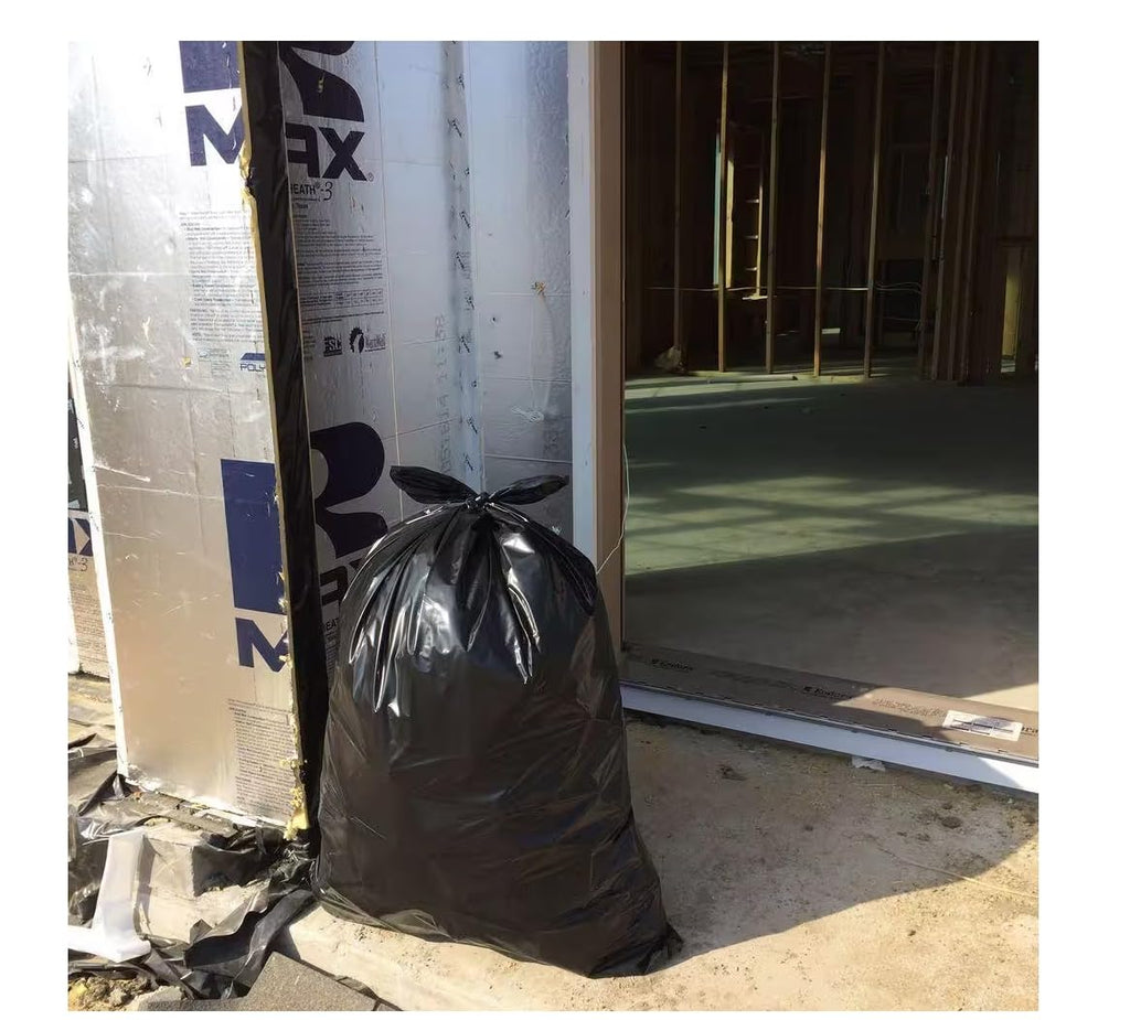 42 Gallon 50 Count 3 Mil Black Heavy Duty Trash Bags P2955