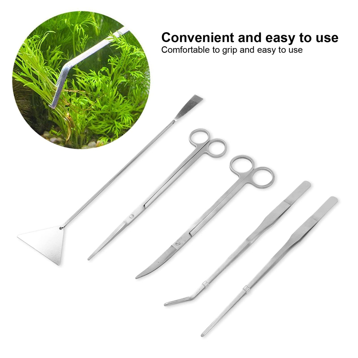 Steel Aquascaping Kit with Tweezers Shovel M67116