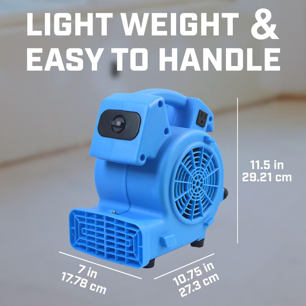 1/8 HP 600 CFM Air Mover Carpet Dryer Floor Fan I346