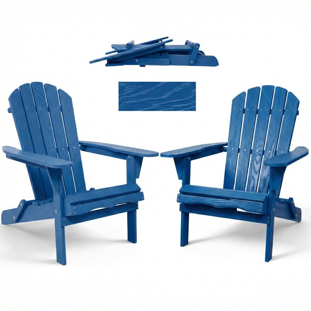 Folding Solid Cedar Wood Adirondack Chair G44020