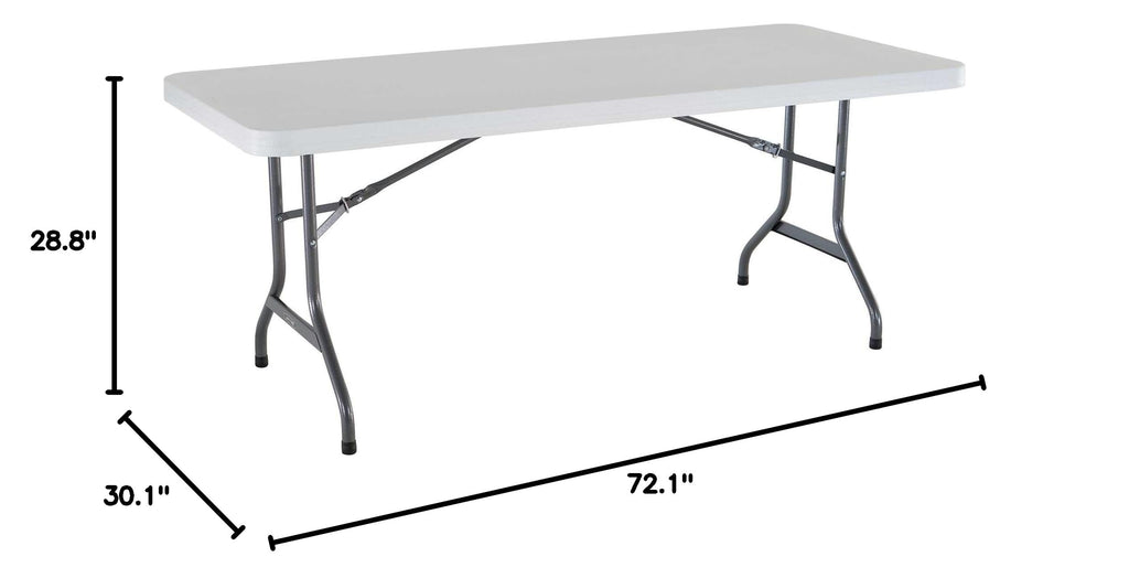 White 6 Feet Folding Utility Table Pack of 4 O346