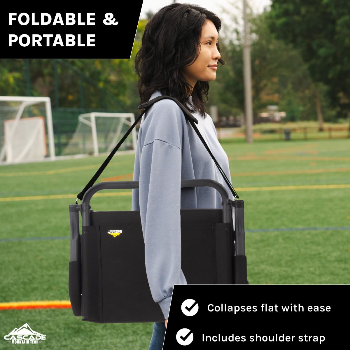 Padded Stadium Seat with Pop-Up Armrests E3542