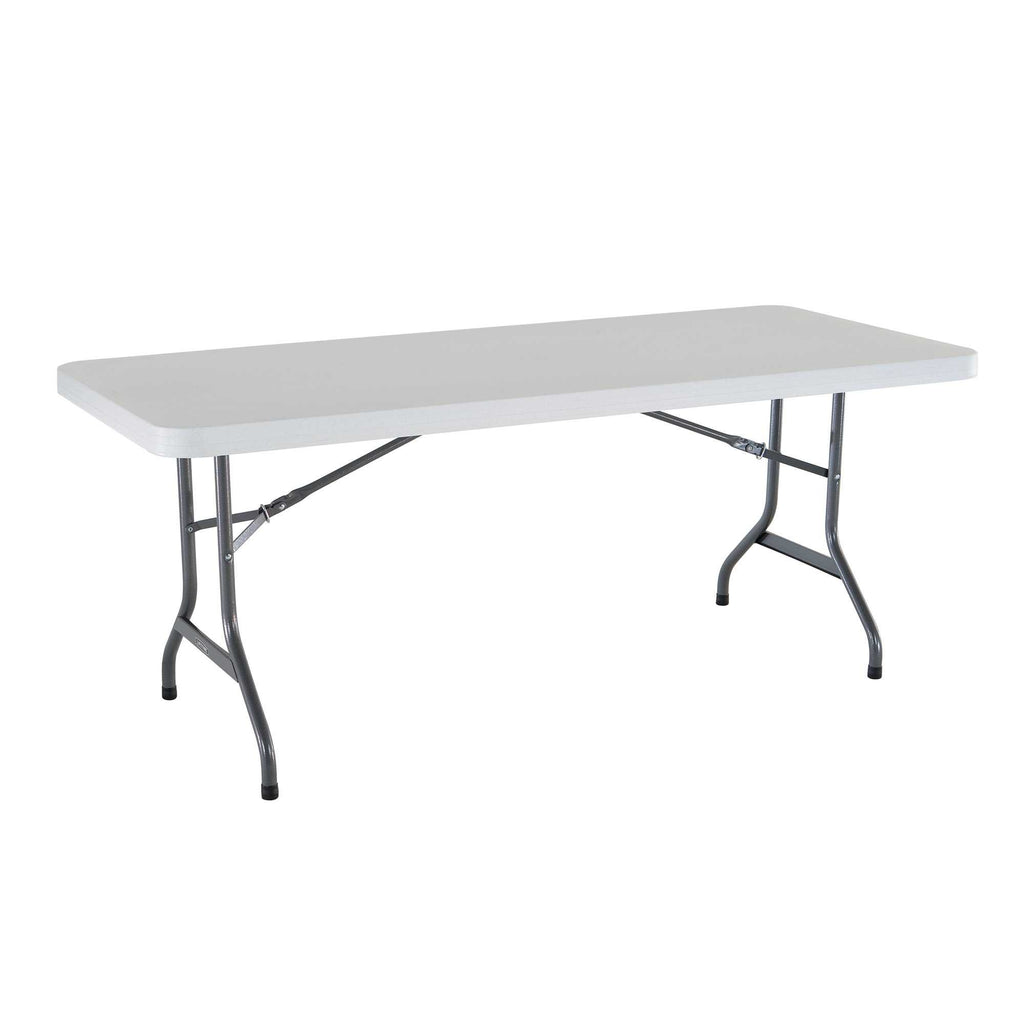 White 6 Feet Folding Utility Table Pack of 4 O346