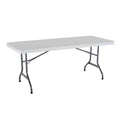 White 6 Feet Folding Utility Table Pack of 4 O346