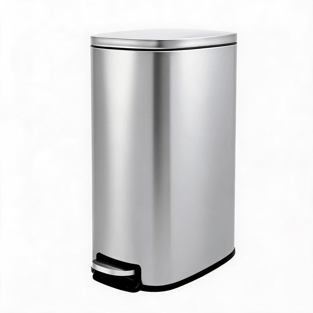 Stainless Steel Vertical Arc Trash Can 50L U2012