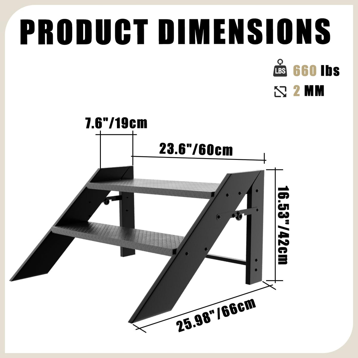 Foldable 2 Step Ladder G62681