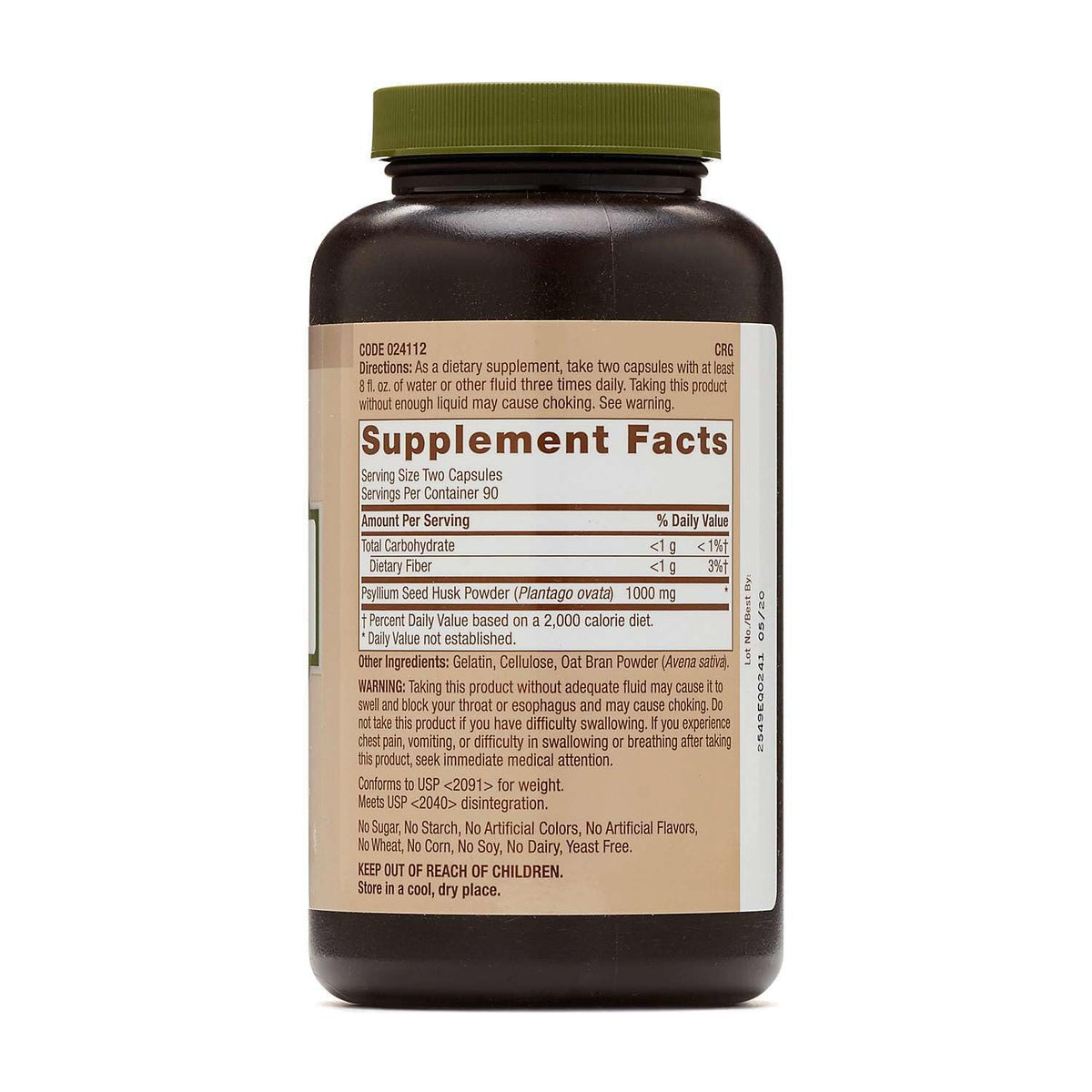 Psyllium Seed Husk 500mg 180 Capsules Z538