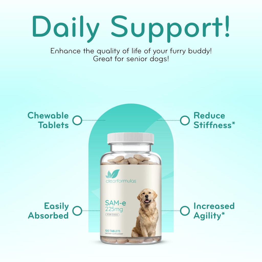 Chewable SAM-e Liver Support Supplement for Dogs 225mg J59712