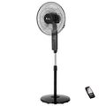 16 inch Oscillating Pedestal Fan with Remote Control, Black H357048