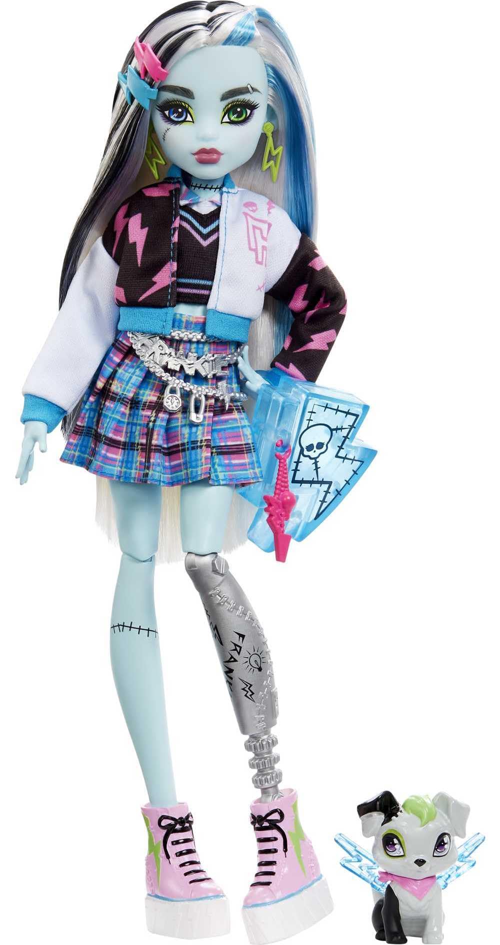 Monster High Doll with Blue & Black Streaked Hair F903