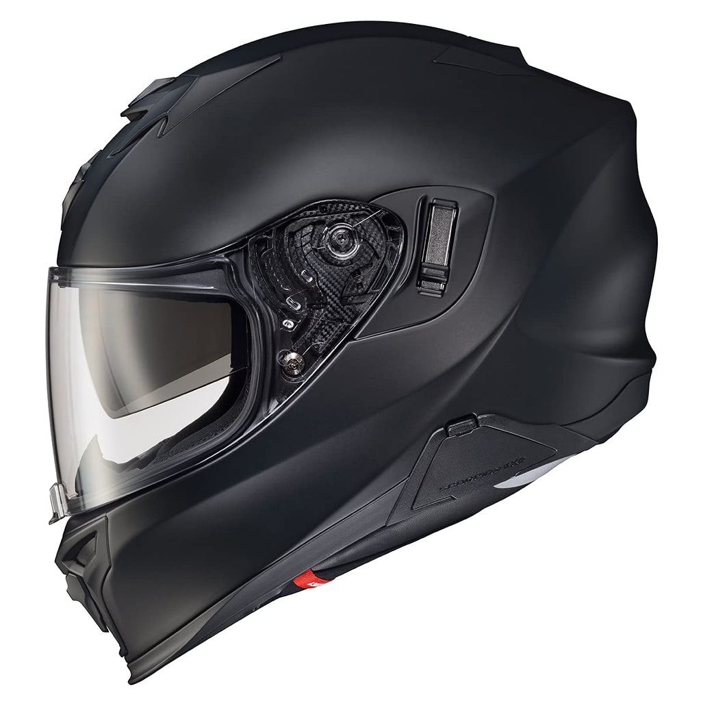 Full Face Touring Motorcycle Helmet with Bluetooth Ready Speaker Pockets DOT ECE Approved Matte Black Large X89128