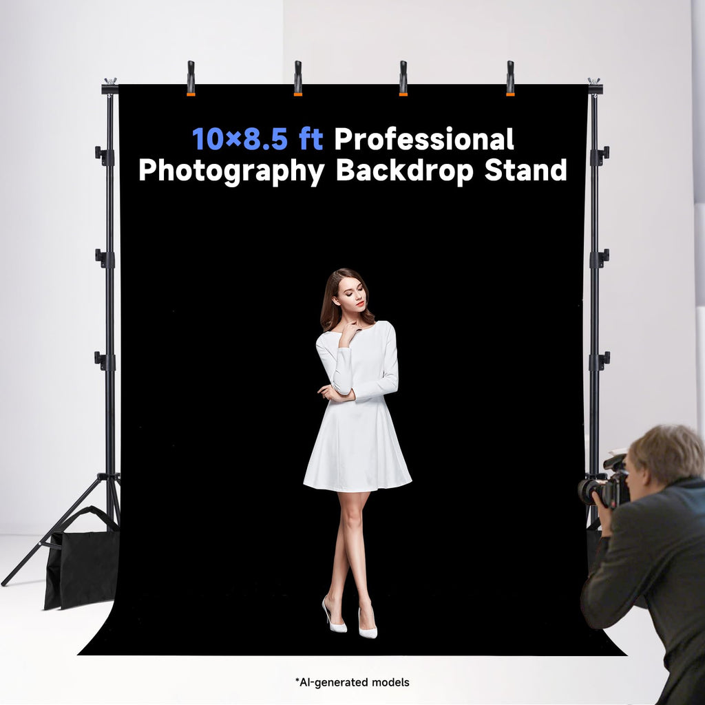 8x10ft Adjustable Backdrop Stand Kit with Carrying Case P434