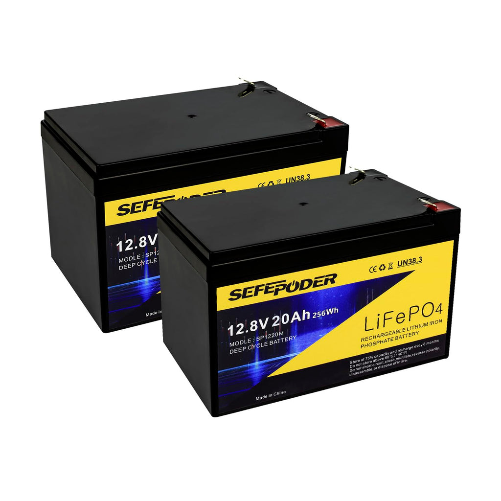 12V 20Ah Lithium LiFePO4 Deep Cycle Battery 2 Pack M966