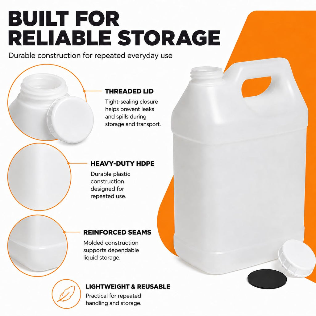 2.5 Gallon Reusable Plastic Water Jug with Lid M6556