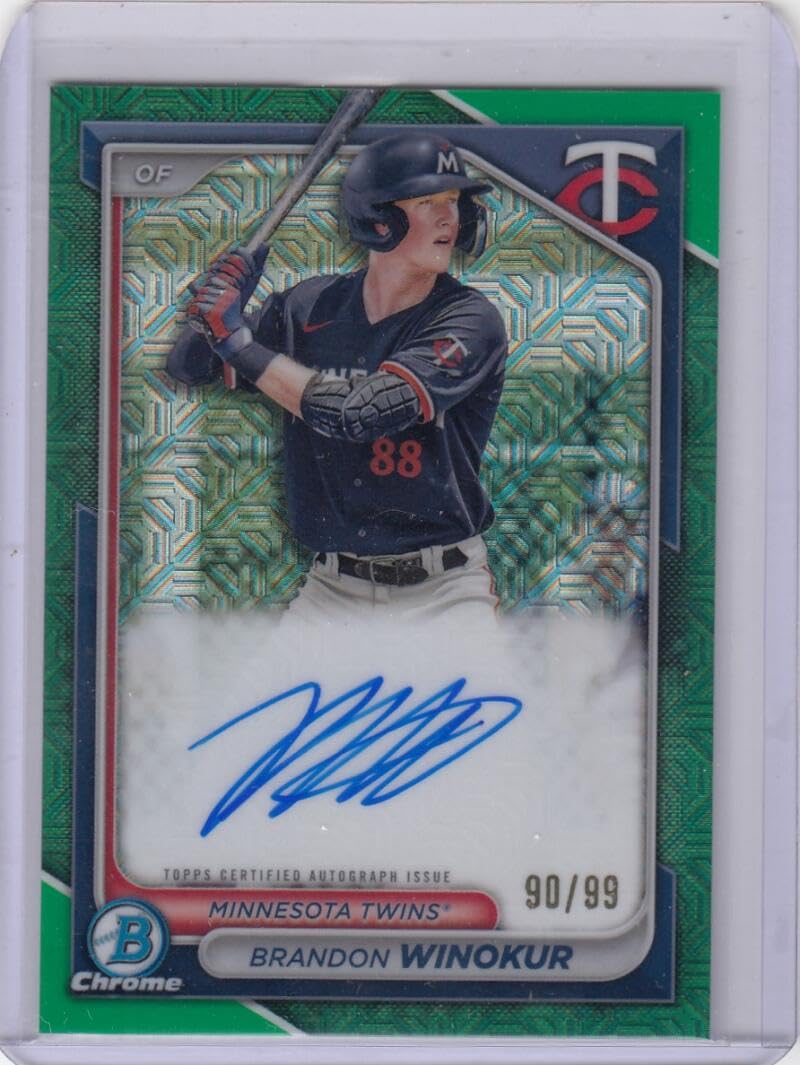 2024 Bowman Mega Box Mojo Prospects Refractor Green Autograph 90/99 G49870