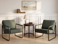 Set of 2 Green Fabric Accent Chair G412511
