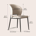 Black Faux Leather Dining Chairs with Metal Legs B1412