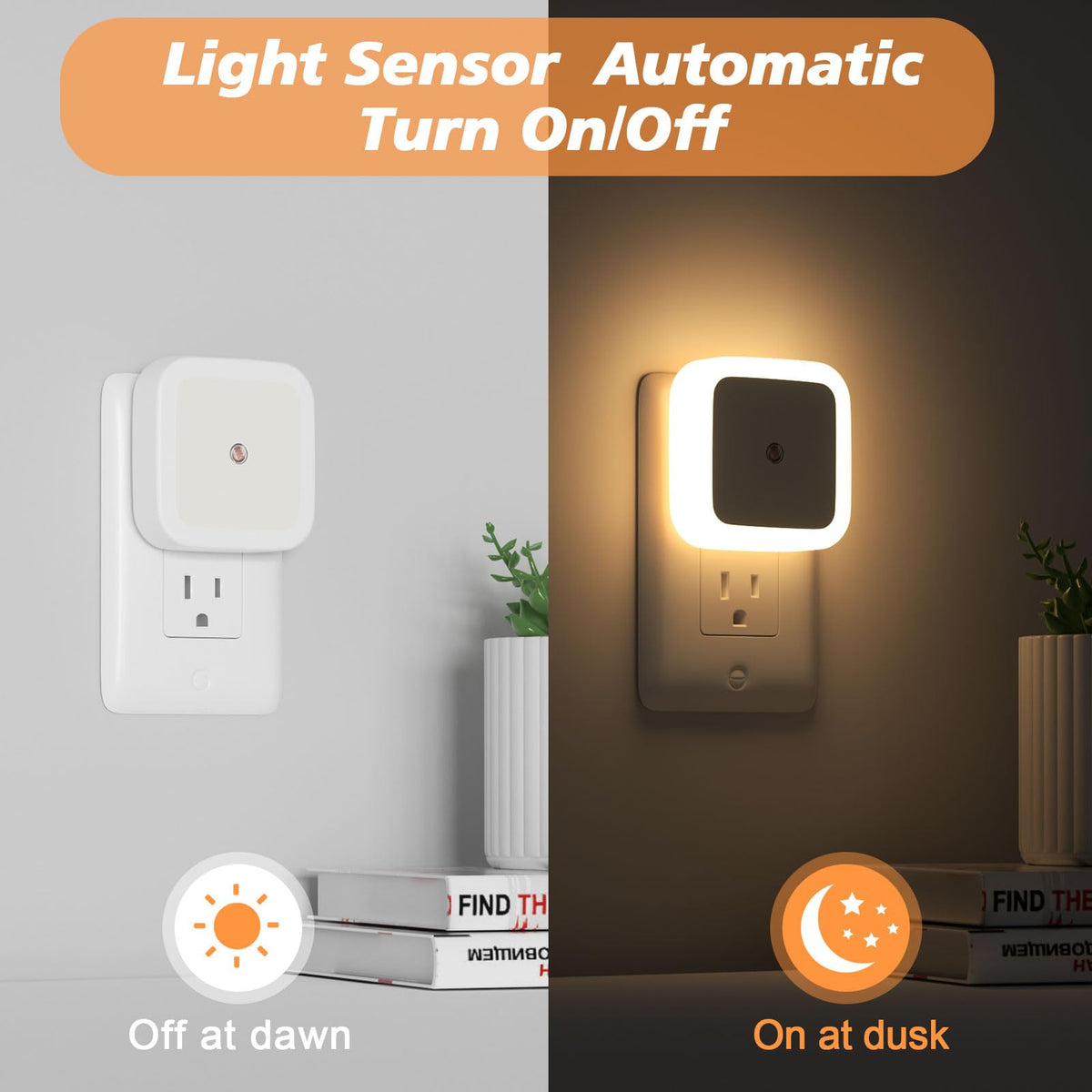 Warm White 8-Pack Plug in Night Light R371469