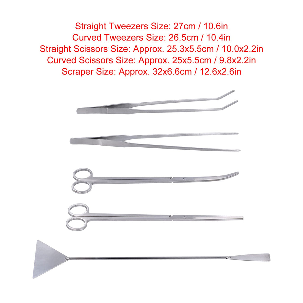 5-in-1 Stainless Steel Aquarium Maintenance Kit L4863