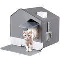 Large Enclosed Hooded Cat Litter Box with Mat & Litter Scoop C147490