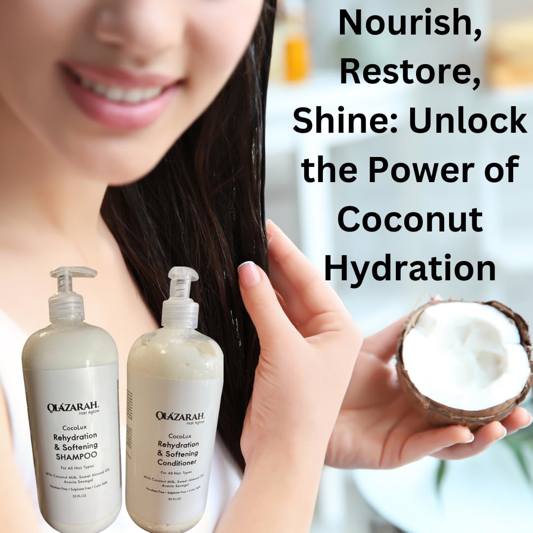Shampoo & Conditioner Set with Coconut Milk & Sweet Almond Oil L358334