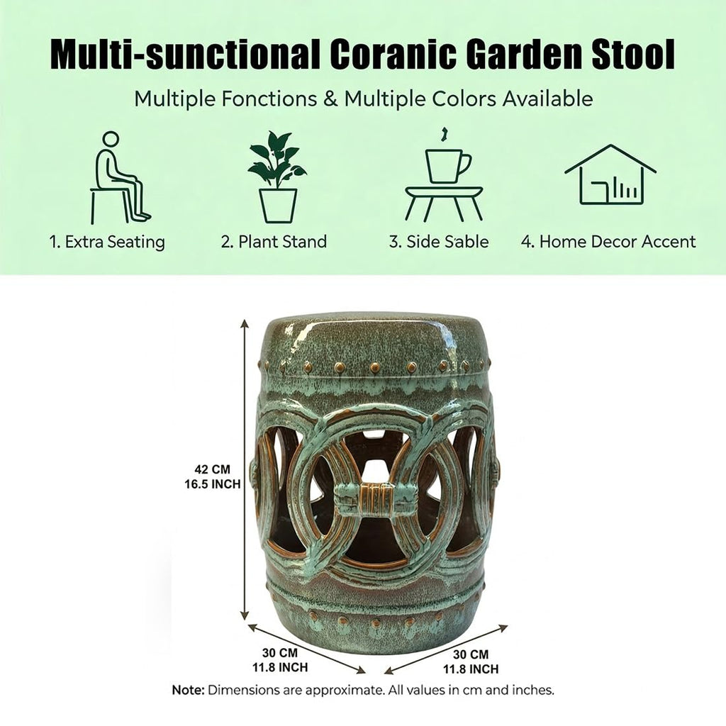 Ceramic Garden Stool P176