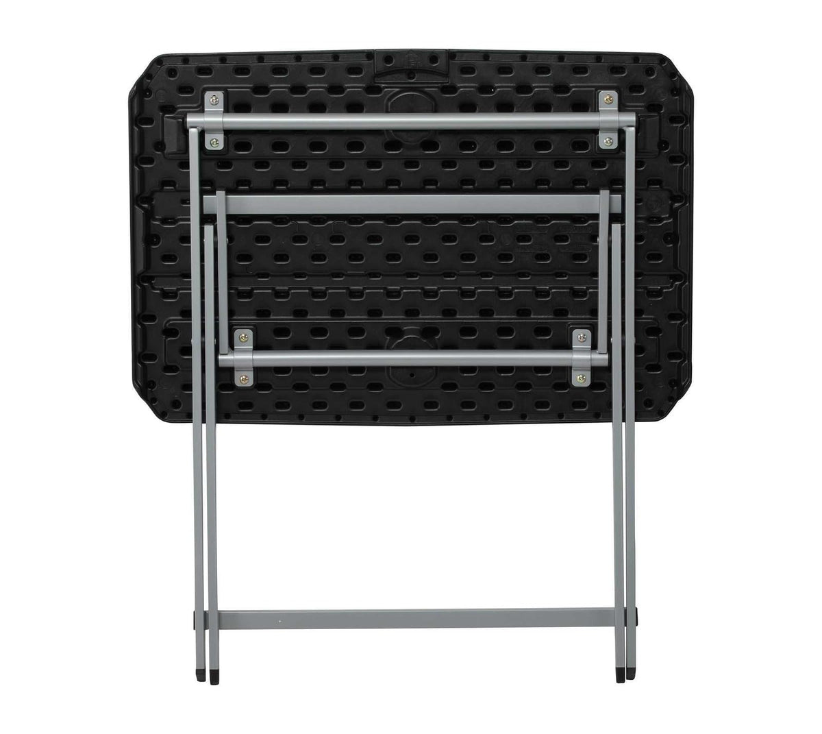 Small Folding Table, Portable Plastic Black 30 Inch N18127