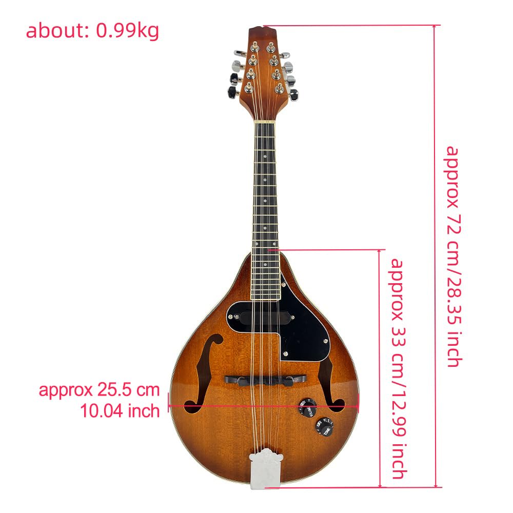 Mahogany Acoustic Electric 8 String Mandolin C47403