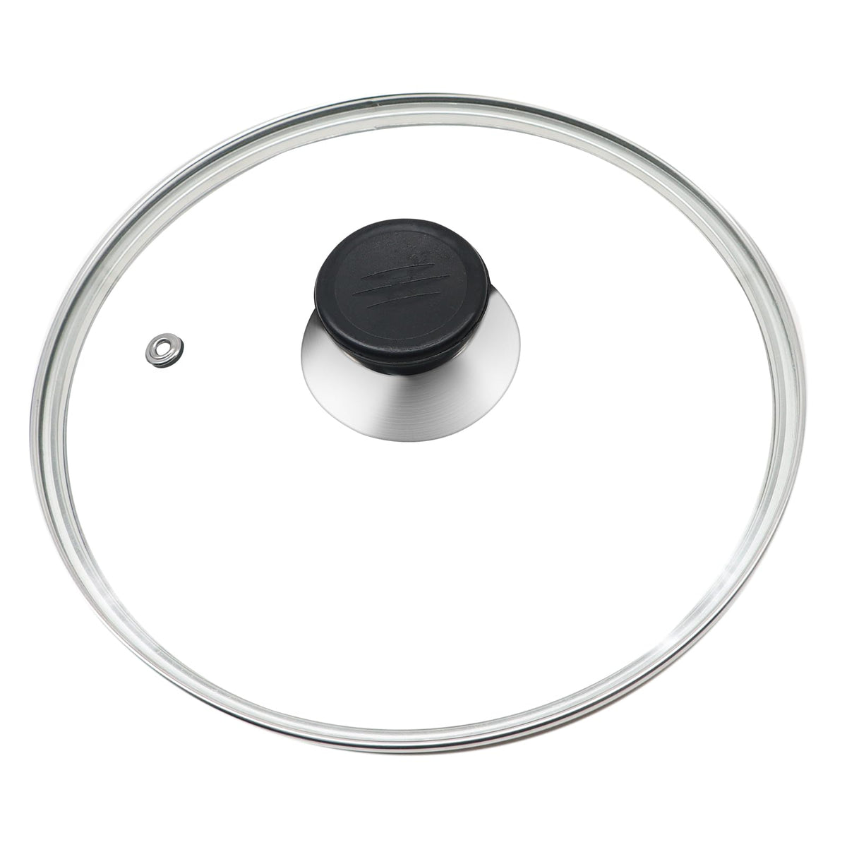 8 Inch Tempered Glass Lid with Stainless Steel Rim P43147