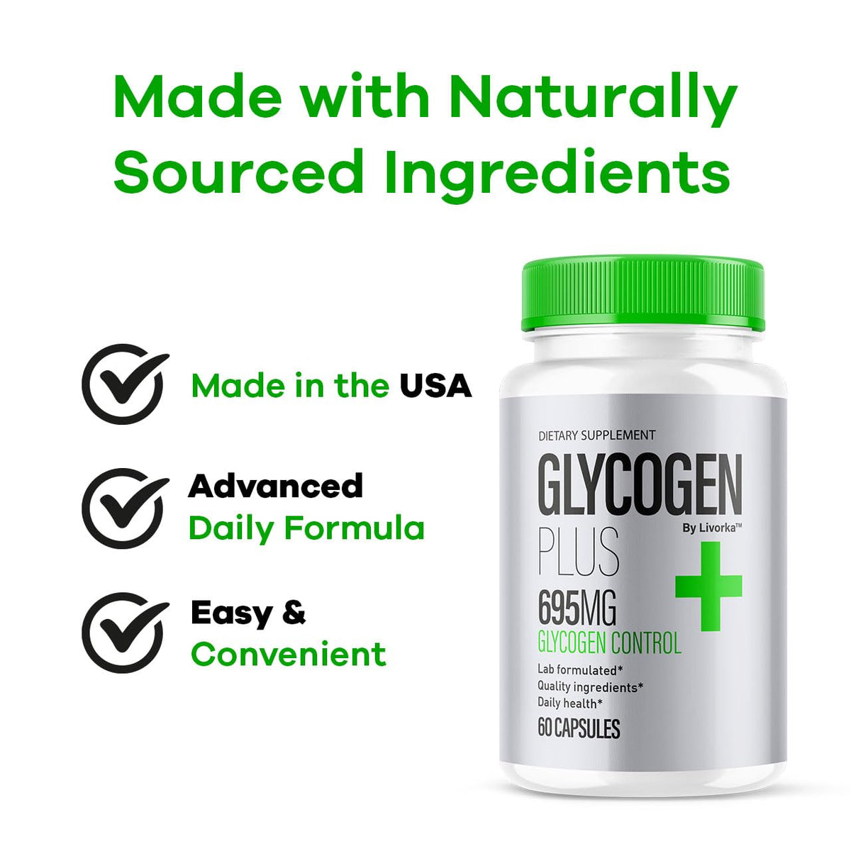 All Natural Glycogen Support Capsules, 180 Capsules Q942476