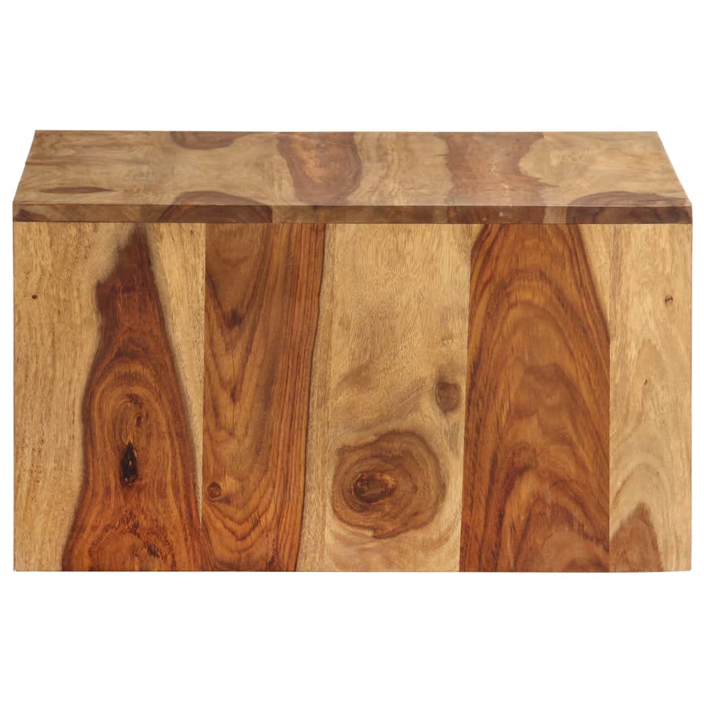 Brown Set of 2 Solid Sheesham Wood Rectangular Nesting Coffee Table Y6602