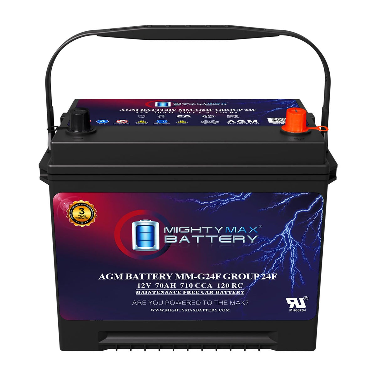 12V 70Ah AGM Replacement Battery Y93187