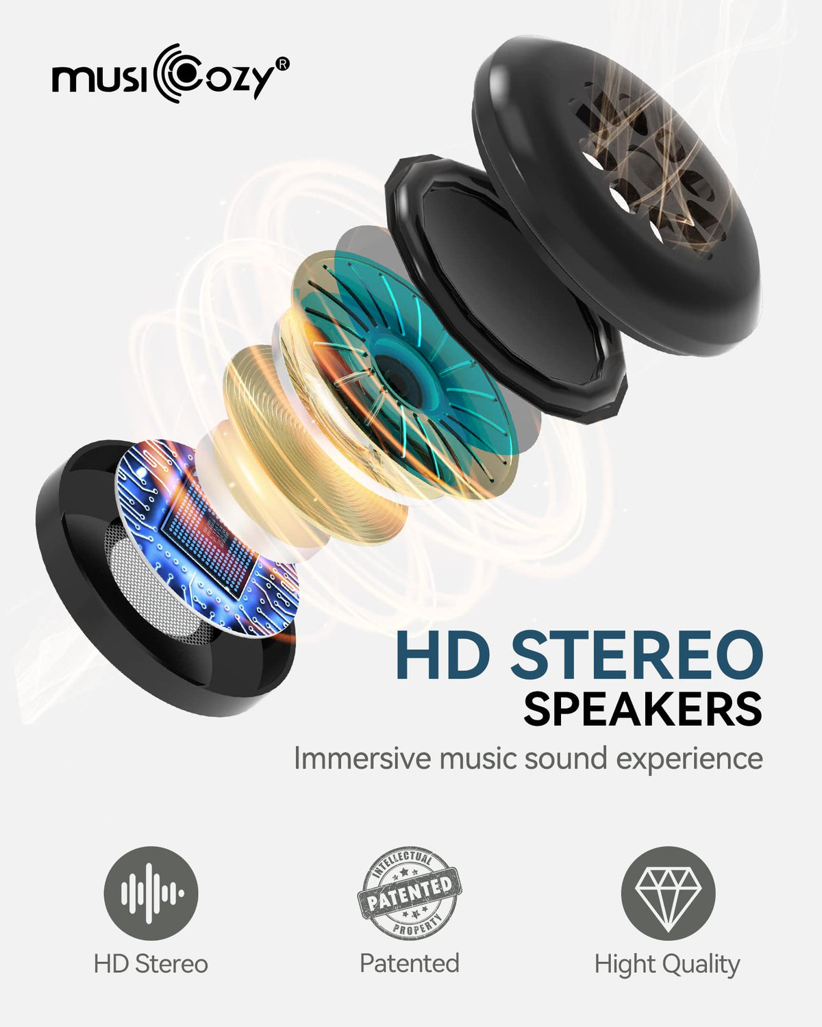 3D Bluetooth Sleep Mask with HD Stereo Sound, 2 Packs K79077