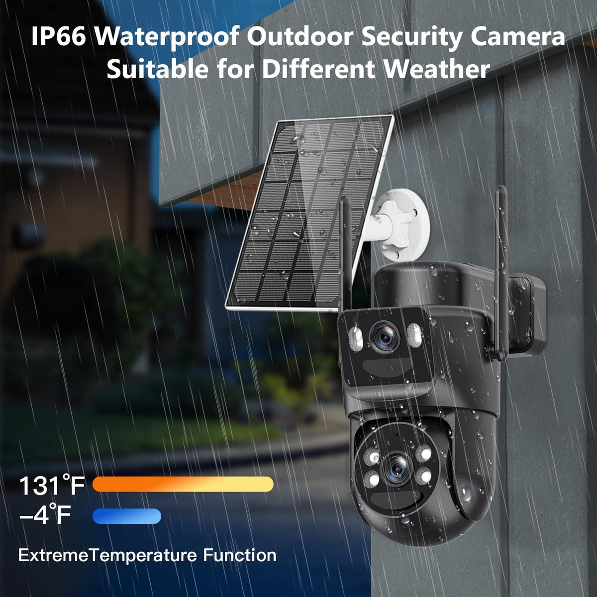 4K Solar Security Camera Wireless Outdoor Battery Powered 360°PTZ A587436
