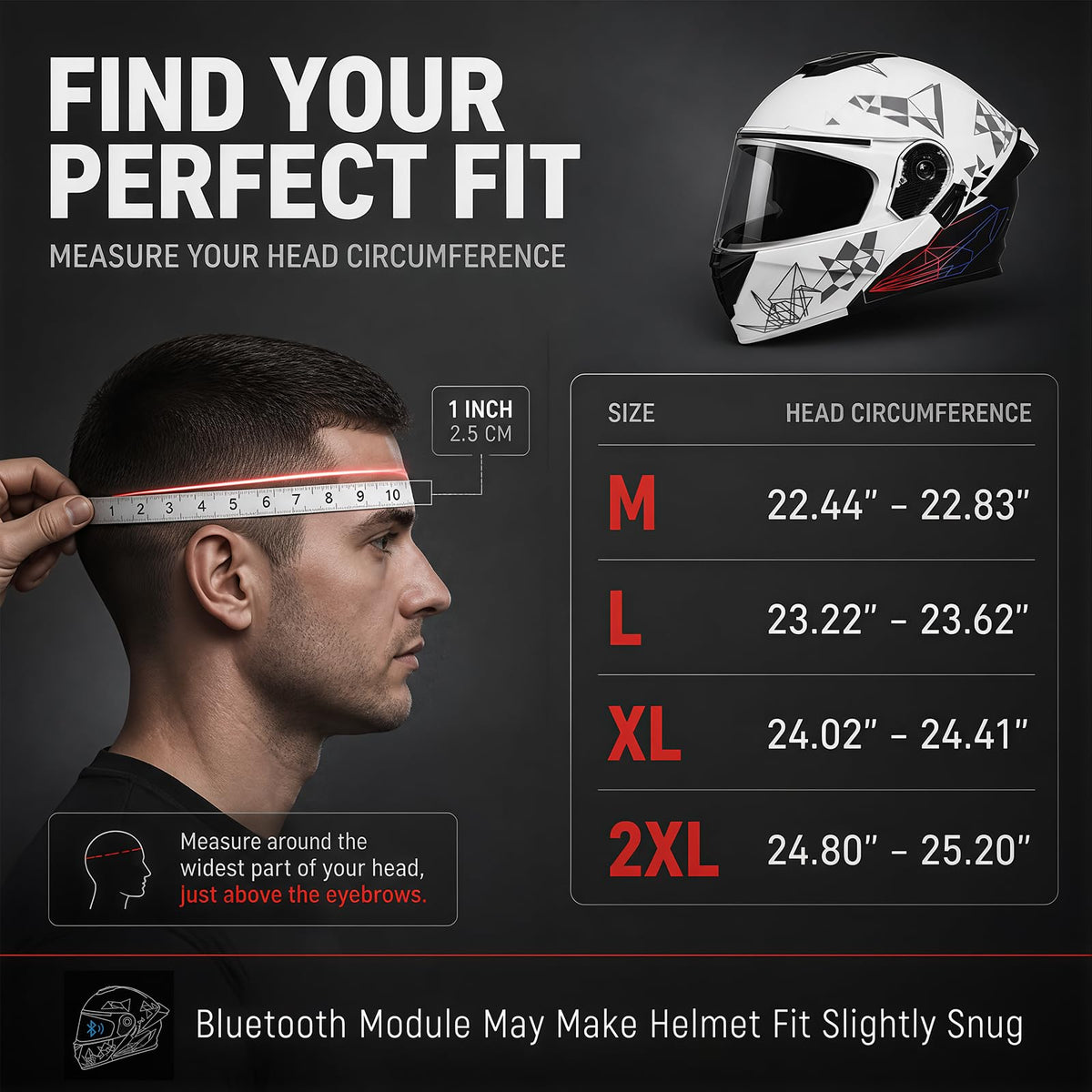 DOT Approved Flip Up Full Face Dual Visor Motorcycle Helmet I3021