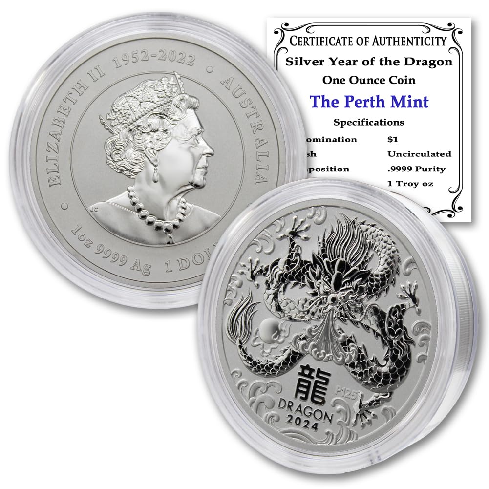 1 oz Australian Silver Year of the Dragon Coin Z11885